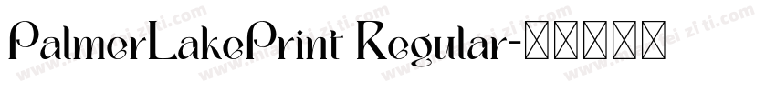 PalmerLakePrint Regular字体转换
